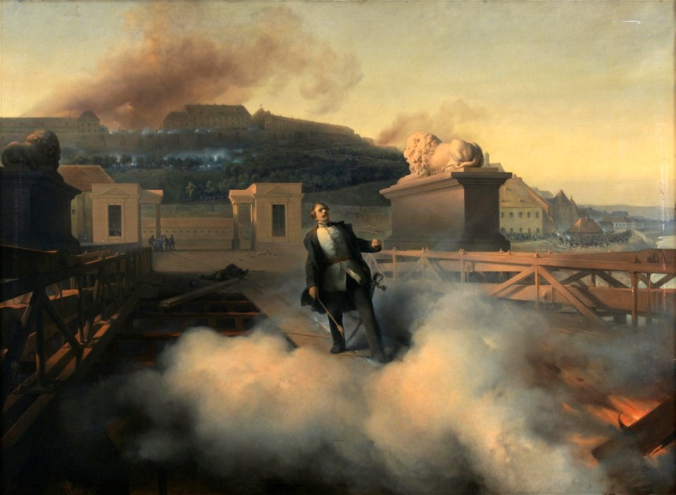 Fritz L' Allemand - Oberst Alnock auf der Budapester Kettenbrücke - 7894 - Kunsthistorisches Museum