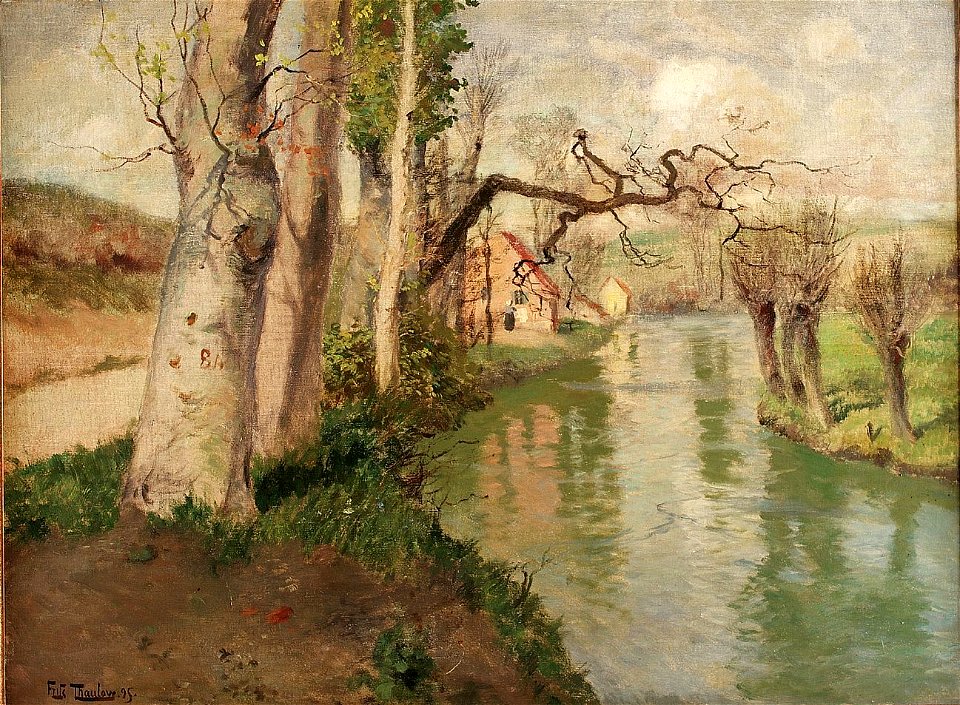 Frits Thaulow-Fra Dieppe med elven Arques