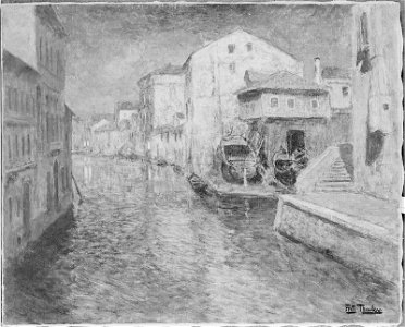 Frits Thaulow - Moonlight on a Canal, Venice - 32.107 - Museum of Fine Arts