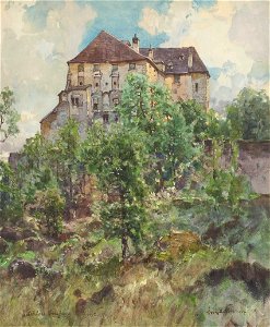Fritz Lach Schloß Steyregg in Linz 1927