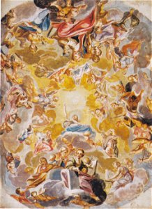 Fromiller - Entwurf für ein Deckenfresko in der Filialkirche Stallofen (Stampferkapelle)