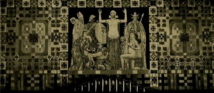 Fritz Erler - Gobelin über einer Bronzetür für den Saal der Goldschmiede auf der Ausstellung München 1908