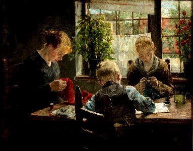 Fritz Karl Hermann von Uhde - The Busy Family - 94.004 - Rhode Island School of Design Museum