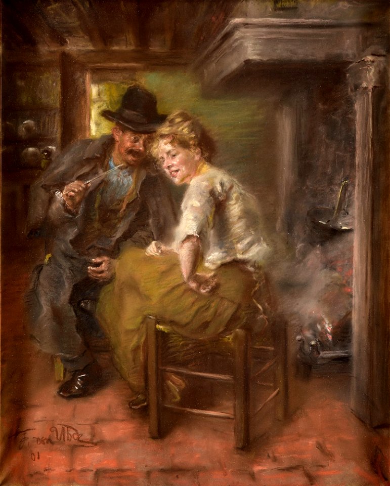Fritz von Uhde Plauderei 1901