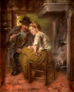 Fritz von Uhde Plauderei 1901