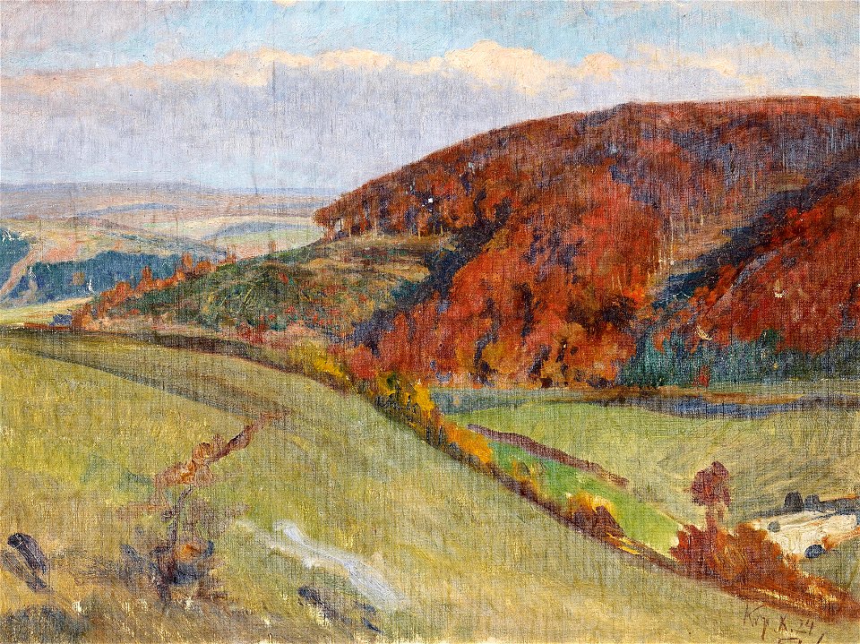 Fritz Wille Herbsttag in der Umgegend von Kerpen 1924