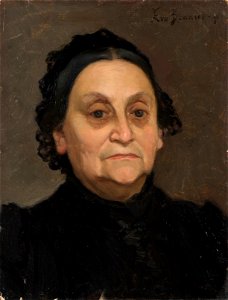 Fru Hilda Schönthal (1824-1892), förstudie till Under kastanjen (Eva Bonnier) - Nationalmuseum - 129463