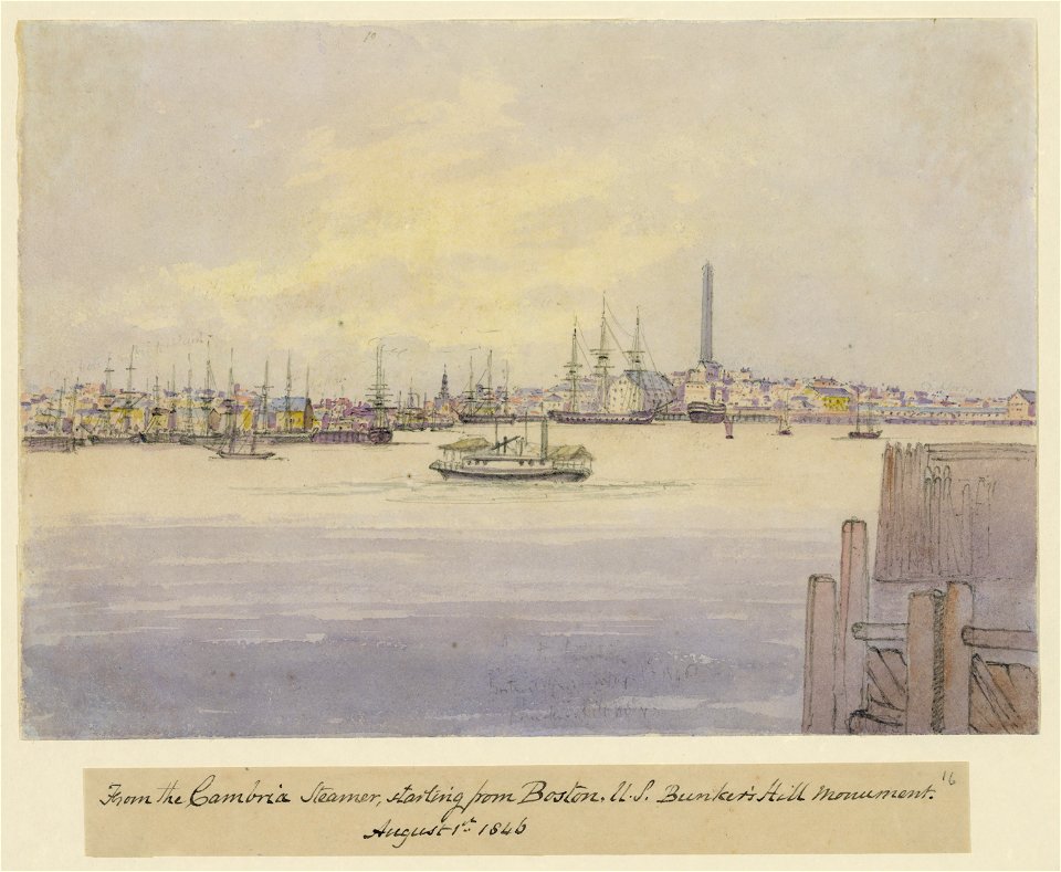 From the Cambria steamer, starting from Boston, U.S. Bunker's Hill Monument LCCN2007676243
