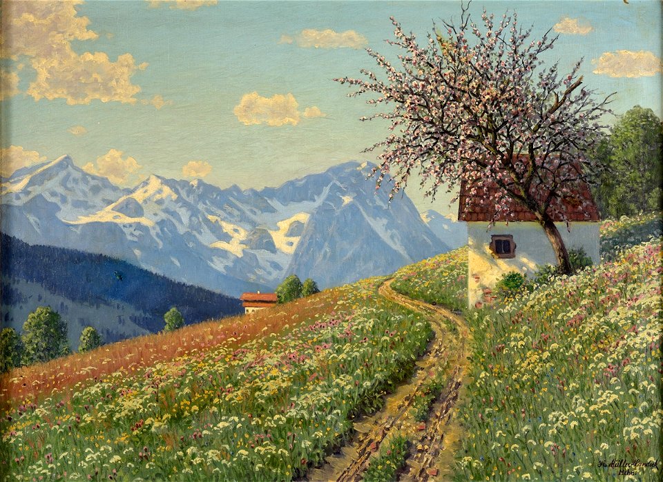 Fritz Müller-Landeck Frühlingstag im Voralpenland