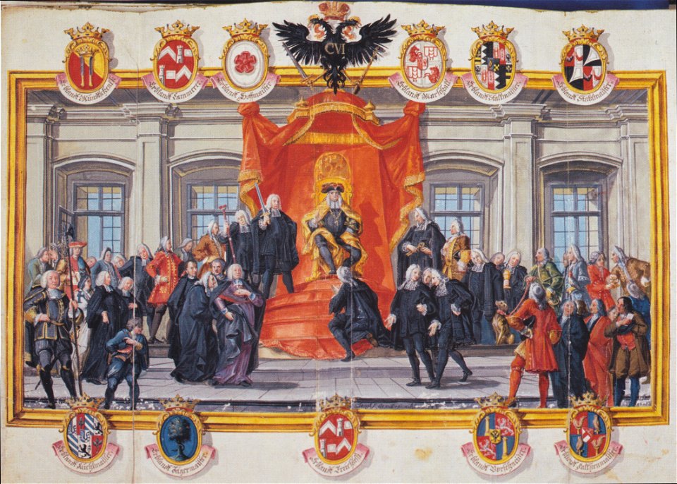 Fromiller - Huldigung der Stände vor Kaiser Karl VI