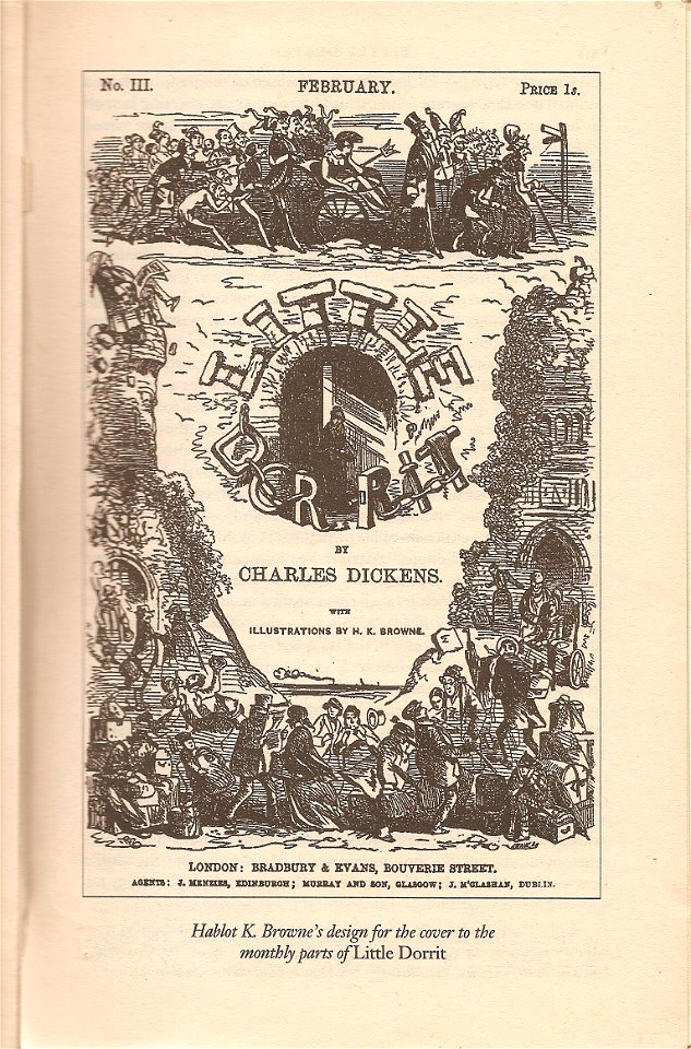 Frontispice réalisé par Hablot K. Browne pour l'édition mensuelle de La Petite Dorrit