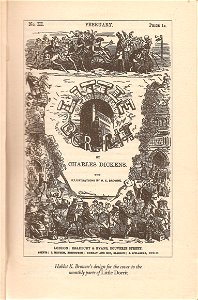 Frontispice réalisé par Hablot K. Browne pour l'édition mensuelle de La Petite Dorrit