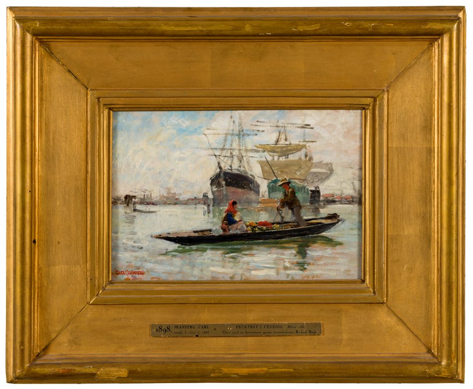 Fruit Barge in Venice. Sketch (Carl Skånberg) - Nationalmuseum - 18903