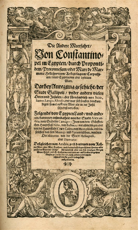 Frontispiece of the second travel of Jacob Breuning (from Istanbul to Egypt) - Breuning Von Buchenbach Hans Jacob - 1612