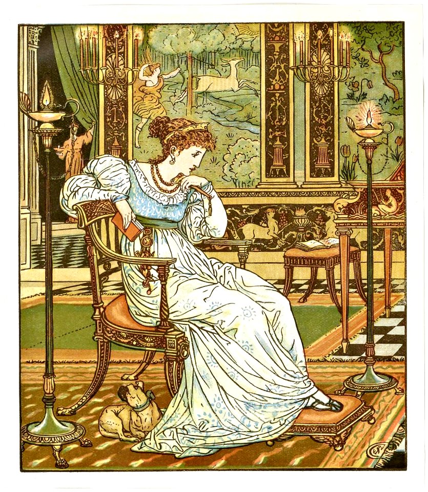 From “The Hind in the Wood” by Walter Crane