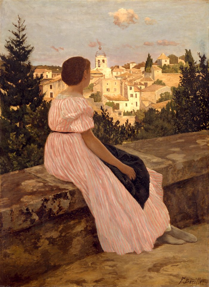 Frédéric Bazille - The Pink Dress - Google Art Project
