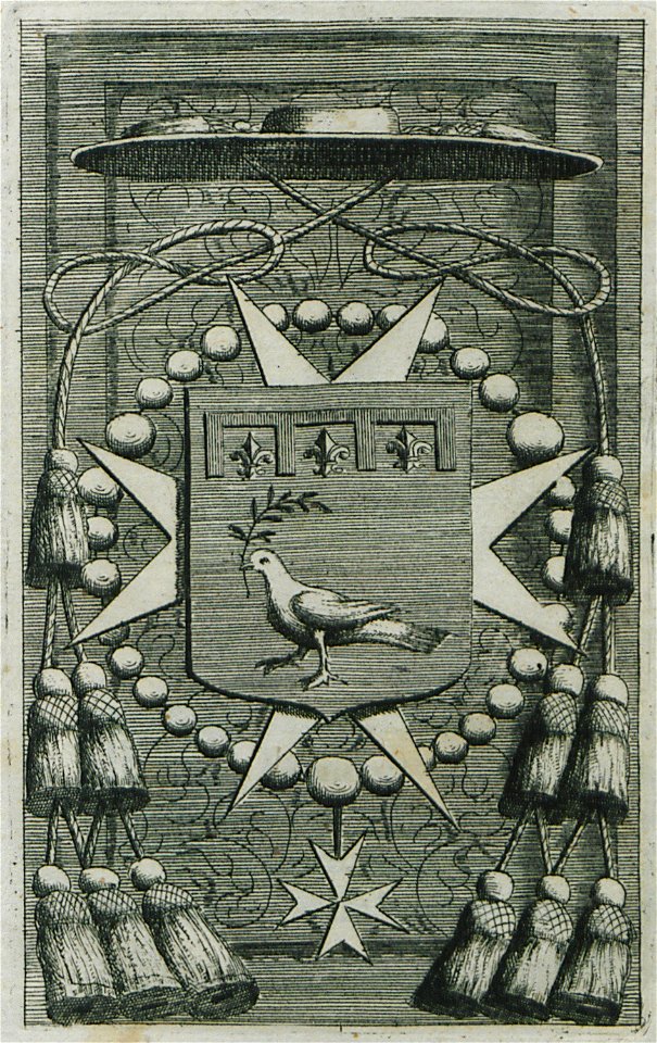 Frontispiece- The Coat of Arms of the Knights Hospitaller of Malta - Coronelli Vincenzo Maria (padri) & Parissoti Antonio - 1695