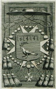 Frontispiece- The Coat of Arms of the Knights Hospitaller of Malta - Coronelli Vincenzo Maria (padri) & Parissoti Antonio - 1695