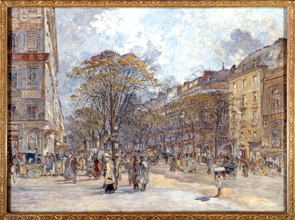 Frédéric Houbron - Le boulevard des Italiens, aspect du matin - P164 - Musée Carnavalet