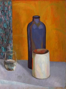 Roger Fry - Still-life with blue bottle - Google Art Project. Free illustration for personal and commercial use.