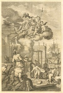 Frontispiece Allegory of author's voyage - Drummond Alexander - 1754