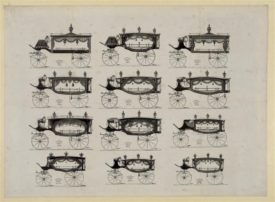 Funeral cars nos. 1-12 LCCN2003688079
