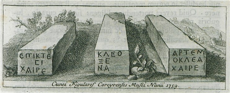 Funerary steles from Corfu - Paciaudi Paolo Maria - 1761
