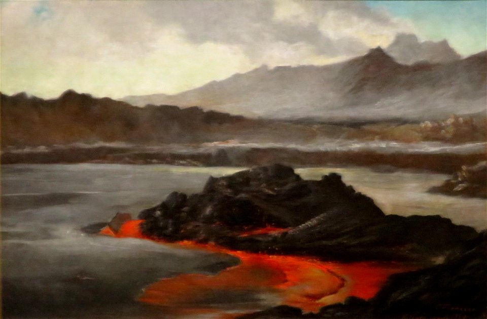 Kilauea Volcano by Charles Furneaux, 1884, Honolulu Museum of Art