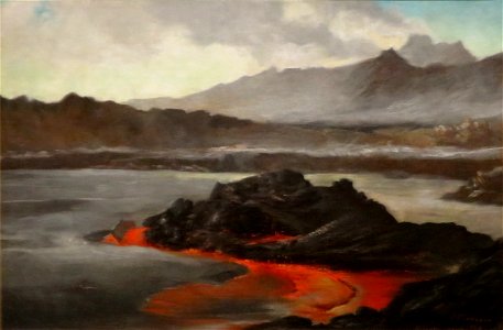 Kilauea Volcano by Charles Furneaux, 1884, Honolulu Museum of Art