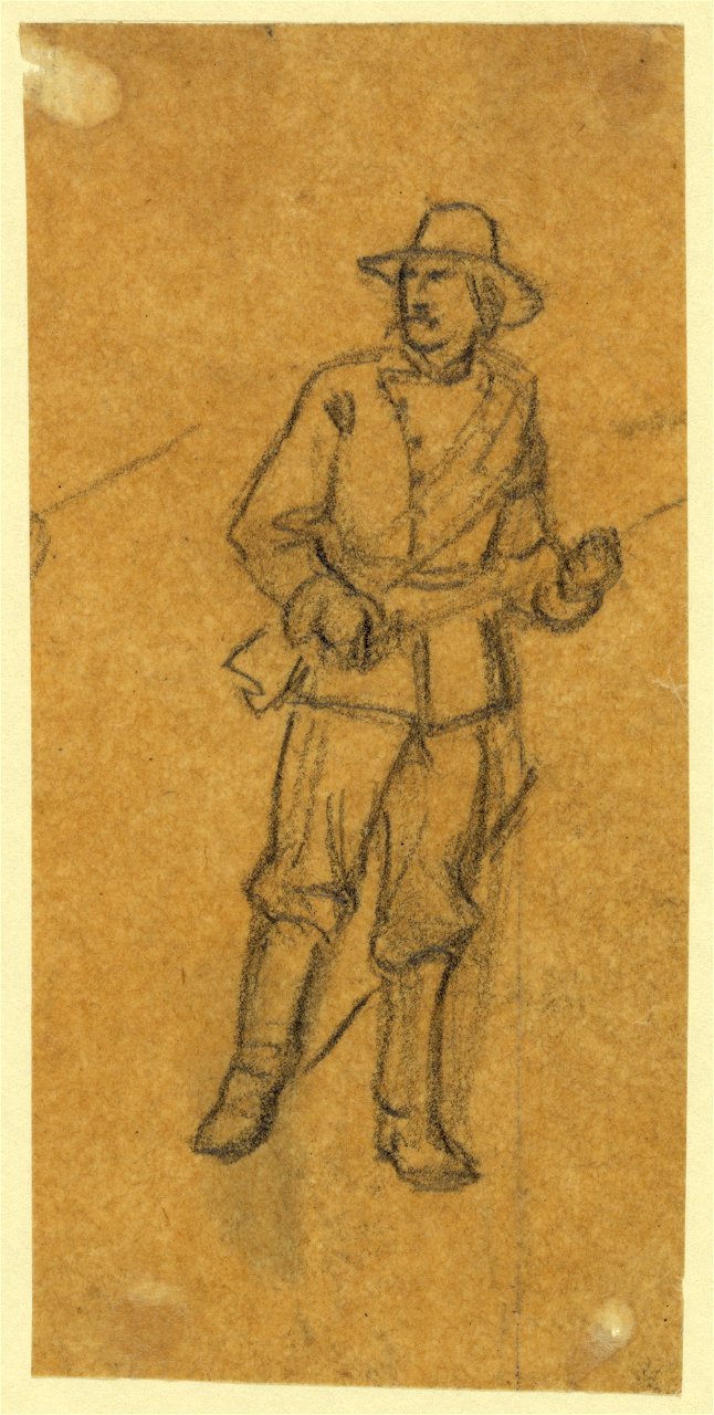 Full length portrait of soldier LCCN2004660948