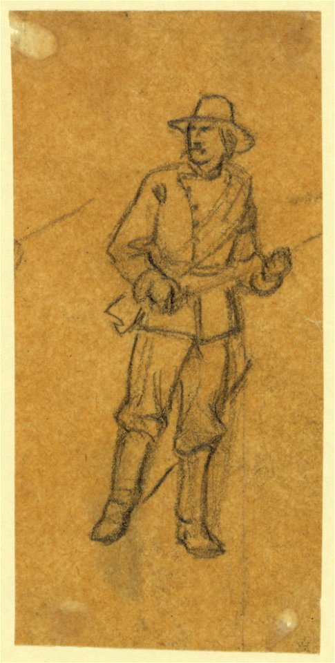 Full length portrait of soldier LCCN2004660948