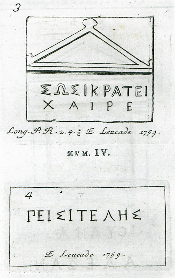 Funerary steles from Lefkada - Paciaudi Paolo Maria - 1761