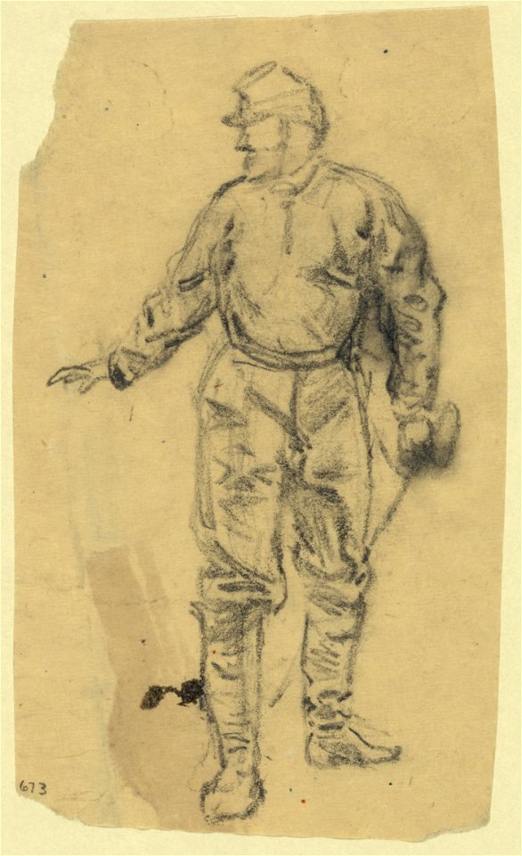 Full length sketch of soldier LCCN2004660980