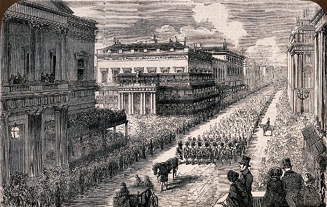 Funeral of the late Duke of Wellington - The Procession in Pall-Mall, 1852 S3 V0042000 V0042526