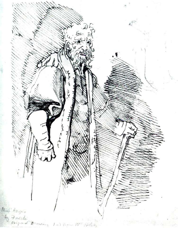 Fuseli - Michelangelo - Drawing had from William Blake