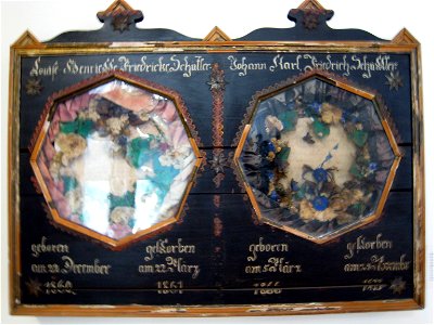 Funeral crown box 1800s