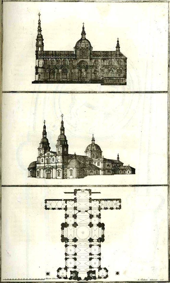 Fuldaer Dom aus J F Schannat Dioecesis Fuldensis 1727