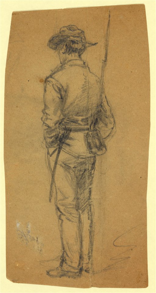 Full-length sketch of soldier LCCN2004660922