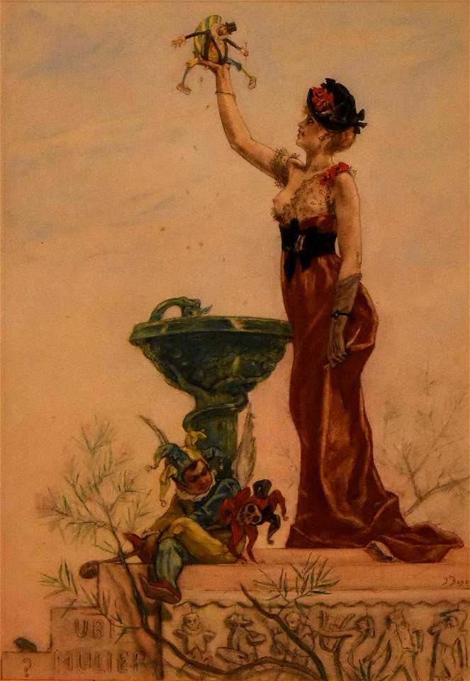 Félicien Rops (1833-1898) La Dame au pantin (1877) - Musée Félicien Rops Namen 23-03-2018