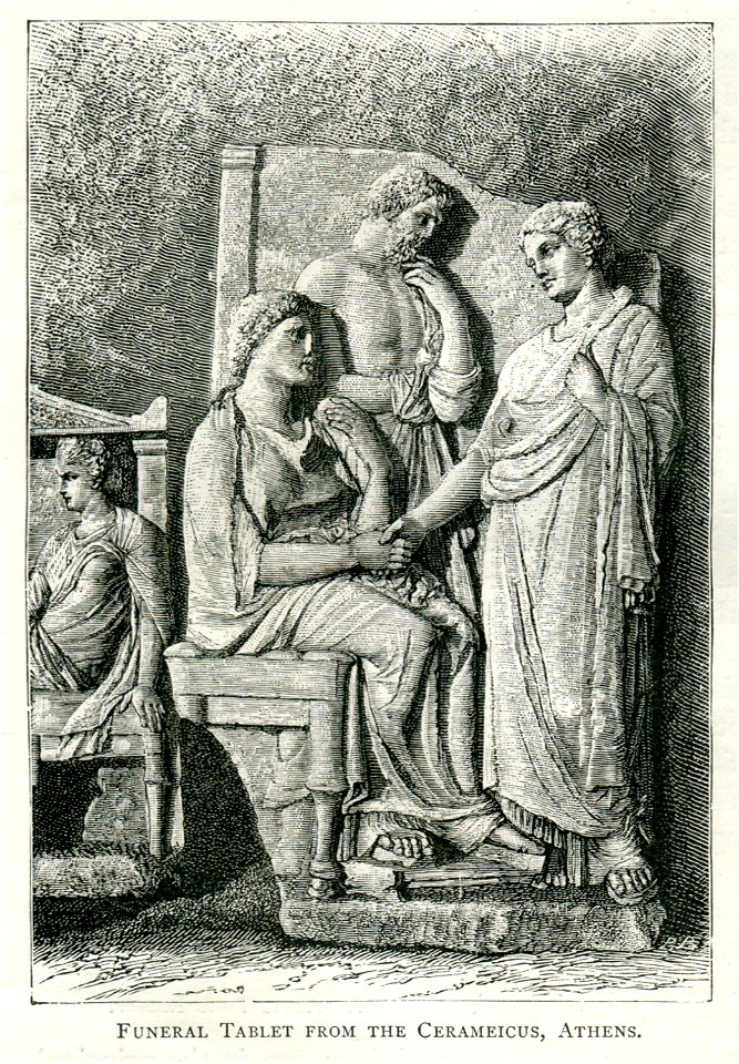 Funeral tablet from the Cerameicus, Athens - Mahaffy John Pentland - 1890