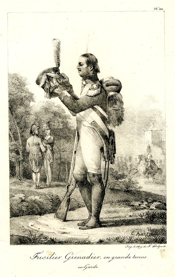Fusilier grenadier, en grande tenue ex-garde (BM 1855,0414.96)