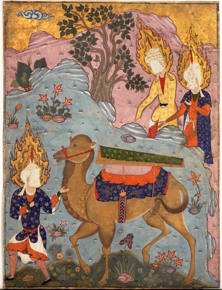 Funeral of Fatima, Folio from a Falnama (Book of Divination) mid-1550s–early 1560s Iran, Tabriz. Metropolitan Mus. N-Y