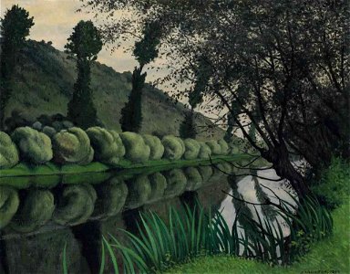 Félix Vallotton, 1922 - La Seine bordée de saules, Tournedos