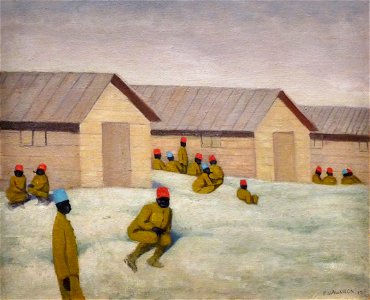 Félix Vallotton-Soldats sénégalais au camp de Mailly-1917