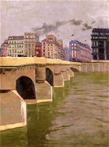 Félix Vallotton, 1902 - Le Pont-Neuf. Free illustration for personal and commercial use.