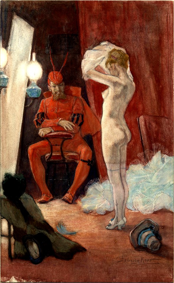 Félicien Rops - In de coulissen - Dans les coulisses - Fonds Courtin-Bouché - Koning Boudewijnstichting - Fondation Roi Baudouin