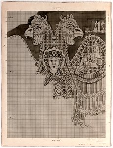 Félix Guichert (French) - Schematic Drawing of Buyid Silk (1962.264) - 1964.442.a - Cleveland Museum of Art