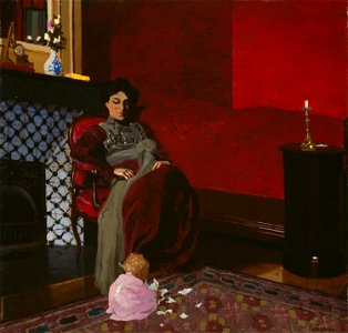 Félix Edouard Vallotton - Madame Vallotton and her Niece, Germaine Aghion - 1977.606 - Art Institute of Chicago