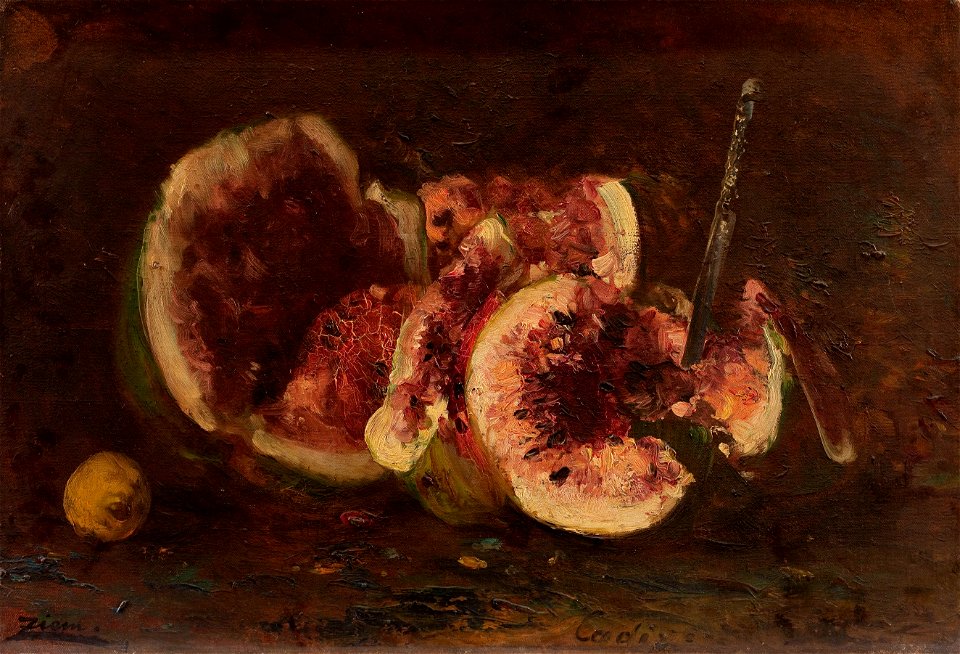 Félix Ziem - Nature morte aux pastèques et couteau - PPP210 - Musée des Beaux-Arts de la ville de Paris