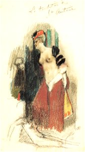 Félicien Rops - Etude pour la Tentation de saint Antoine